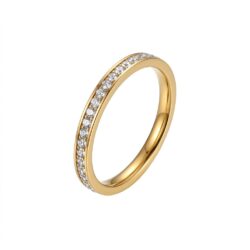 Ifshas The Eternity Gold Plated Ring by Ifshas - Jewellery & Accessories. 18K Gold Plated Jewelry in Dubai