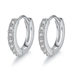 Ifshas Minimalist 18K White Gold Plated Hoop Earrings by Ifshas - Jewellery & Accessories. 18K Gold Plated Jewelry in Dubai